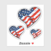 Amerikaanse vlag sticker (Vel)