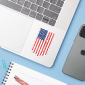  Amerikaanse vlag Sticker (Laptop met iPhone)