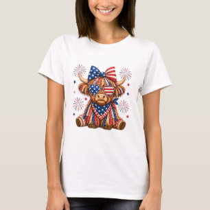 Amerikaanse Vlag Stier Dames T-Shirt
