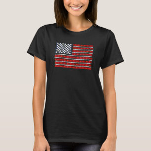 Amerikaanse Vlag Stippen Patriottisch USA Internat T-shirt