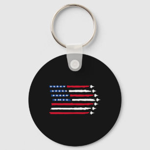 Amerikaanse vlag straaljagers Patriottische VS 4e Sleutelhanger