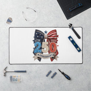 Amerikaanse Vlag Strik 250e Verjaardag Patriotisch Bureaumat