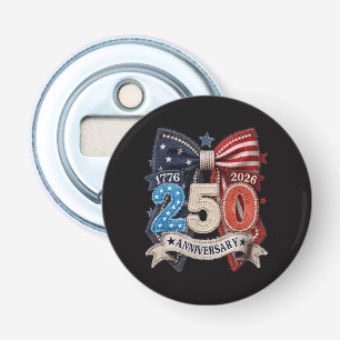 Amerikaanse Vlag Strik 250e Verjaardag Patriottisc Button Flesopener