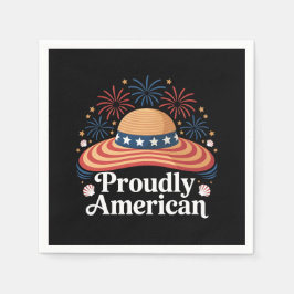 Amerikaanse vlag Sunhat - Trots Amerikaans Servet