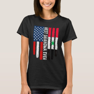 Amerikaanse vlag Syrië vlag Beste oma ooit familie T-shirt