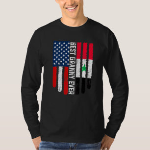 Amerikaanse vlag Syrië vlag Beste oma ooit familie T-shirt