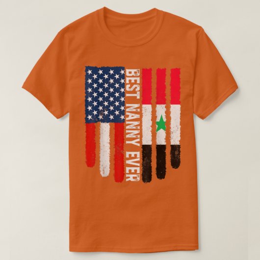 Amerikaanse vlag Syrische vlag Flag Best Nanny Eve T-shirt (Design voorkant)