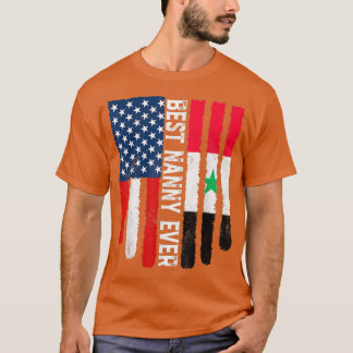 Amerikaanse vlag Syrische vlag Flag Best Nanny Eve T-shirt