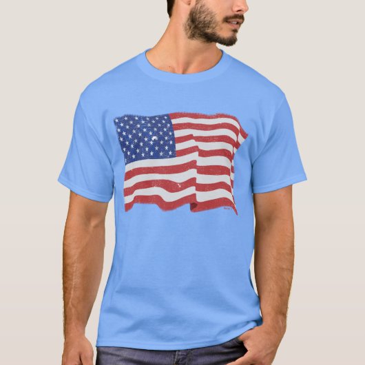  Amerikaanse vlag T-shirt (Voorkant)