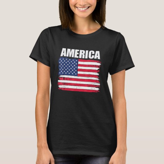 Amerikaanse vlag t-shirt (Voorkant)