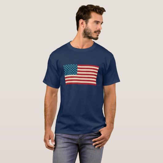 Amerikaanse vlag T-Shirt (Voorkant volledig)