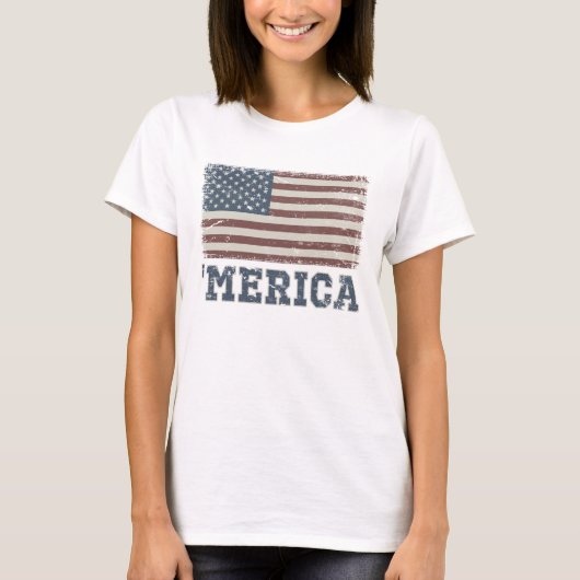  'Amerikaanse vlag T-shirt (Voorkant)