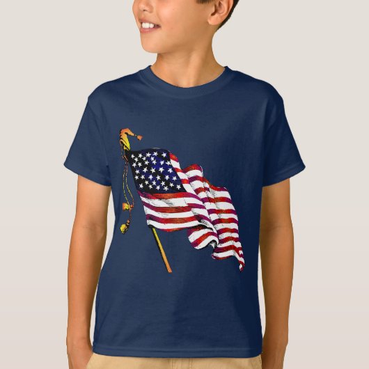 Amerikaanse vlag  t-shirt (Voorkant)