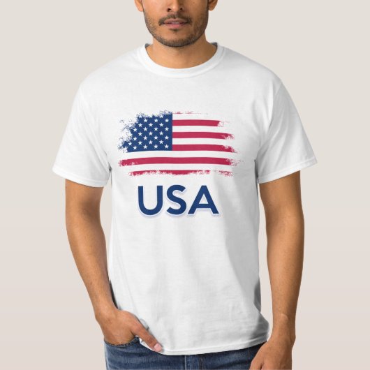 Amerikaanse vlag t-shirt (Voorkant)