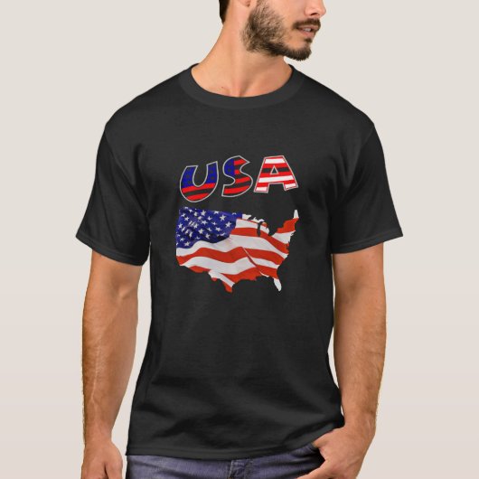 Amerikaanse vlag t-shirt (Voorkant)