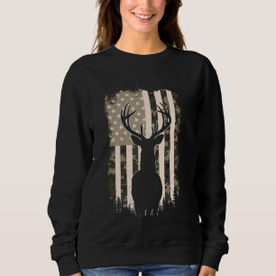Amerikaanse vlag T-shirt Buck Deer Jachtcamouf