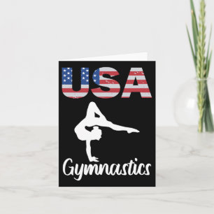Amerikaanse vlag T-shirt gymnast 4 ju Kaart
