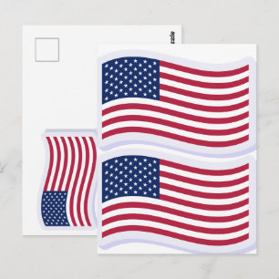 Amerikaanse Vlag T-Shirts – USA Grafische T-shirts Briefkaart