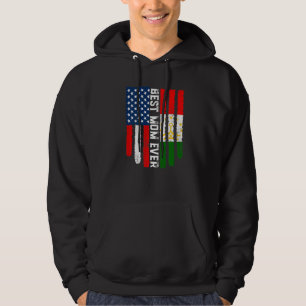 Amerikaanse vlag & Tadzjikistan vlag Beste mam ooi Hoodie