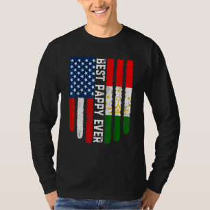 Amerikaanse vlag & Tadzjikistan vlag Beste Pappie  T-shirt