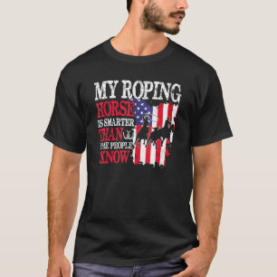 Amerikaanse Vlag Team Touwtrekken Paard 4 juli Pat T-shirt