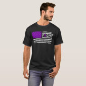 Amerikaanse vlag tegen pancreaskanker t-shirt (Voorkant volledig)