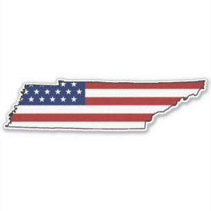 Amerikaanse vlag Tennessee Sticker