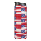 Amerikaanse vlag thermosbeker (Geroteerd rechts)