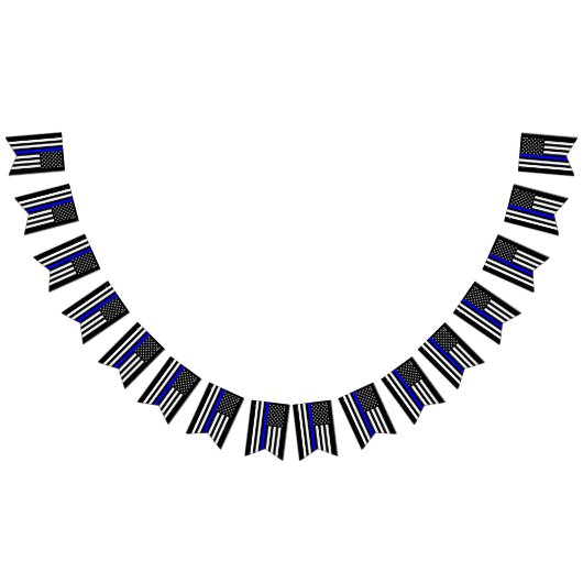 Amerikaanse vlag Thin Blue Line Memorial Symbolisc Vlaggetjes (Alle)