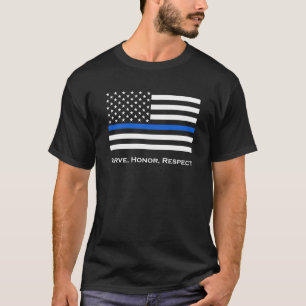 Amerikaanse vlag Thin Blue Line T-shirt