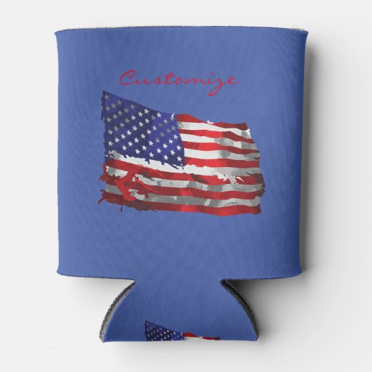  Amerikaanse vlag Thunder_Cove Blikjeskoeler (Voorkant)