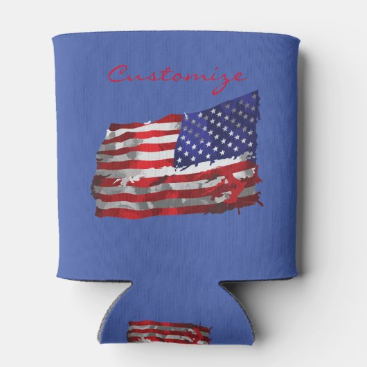 Amerikaanse vlag Thunder_Cove Blikjeskoeler (Achterkant)