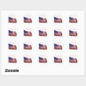 Amerikaanse vlag Thunder_Cove Ronde Sticker (Vel)