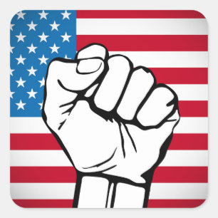 Amerikaanse vlag   Toenemende ist Vierkante Sticker