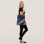 Amerikaanse vlag tote bag (Op model)