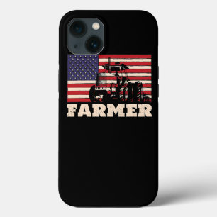 Amerikaanse vlag Tractor iPhone 13 Hoesje