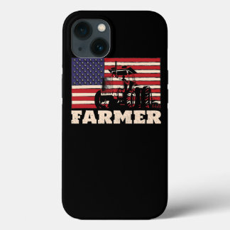 Amerikaanse vlag Tractor iPhone 13 Hoesje
