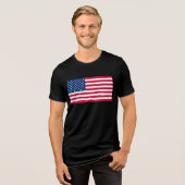 Amerikaanse vlag Tri-Blend shirt (Voorkant volledig)