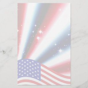Amerikaanse vlag trots glans uitbarsting briefpapier