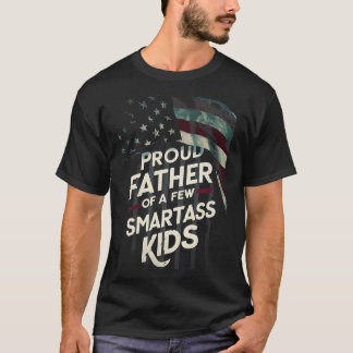 Amerikaanse vlag trotse vader van een paar smartas t-shirt