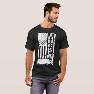 Amerikaanse vlag Trucker heeft het druk T-shirt