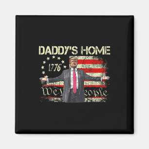 Amerikaanse vlag Trump 2024 Daddys Home We the Magneet