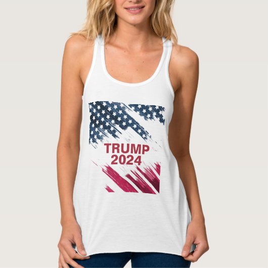 Amerikaanse vlag Trump 2024 Tanktop (Voorkant)