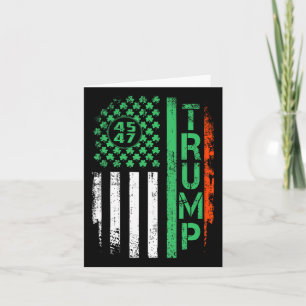 Amerikaanse Vlag Trump 45 47 St. Patrick's Day Ier Kaart