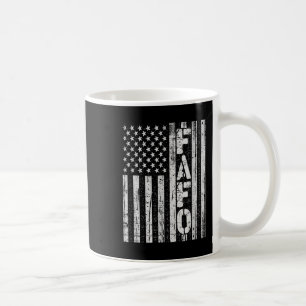 Amerikaanse vlag Trump Fafo Patriottische Retro Koffiemok