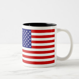 Amerikaanse vlag tweekleurige koffiemok