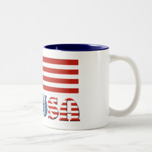 Amerikaanse vlag tweekleurige koffiemok