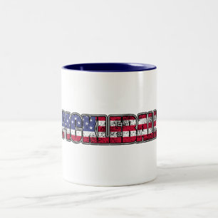 Amerikaanse vlag tweekleurige koffiemok