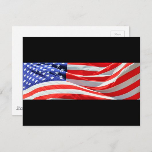 Amerikaanse vlag, u kunt tekst toevoegen en foto's briefkaart (Voorkant / Achterkant)