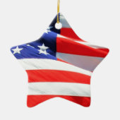 Amerikaanse vlag, u kunt tekst toevoegen en foto's keramisch ornament (Voorkant)